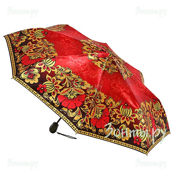 Женский зонт с блестящим куполом Zest 53864-310 под хохлому